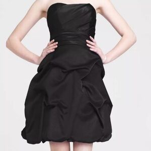 PRETTY MAID black strapless semi-formal gown/dressa with ruffles details